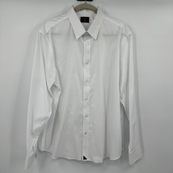 UNTUCKit Wrinkle Free Men X-Large Solid White 100% Cotton Button Down Shirt - Picture 2 of 7